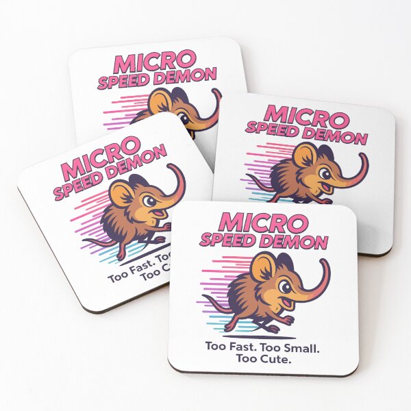 Item preview, Micro Speed Demon – Cute Elephant Shrew Running Retro Animal designed and sold by WildlifeInc.