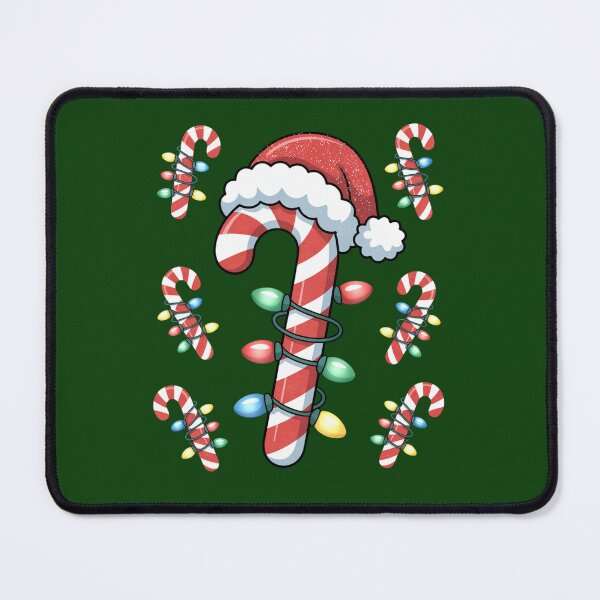 Item preview, Candy Cane Santa Christmas Lights Festive Holiday Art designed and sold by FreshVibe Prints.