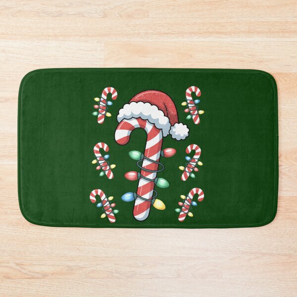 Item preview, Candy Cane Santa Christmas Lights Festive Holiday Art designed and sold by FreshVibe Prints.