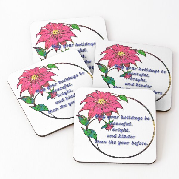 Item preview, Peaceful, Bright, and Kind - Poinsettia Version  designed and sold by ArtisticLynnsanity.