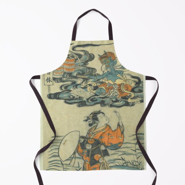Item preview, Girl and the Thunder God Raijin – Vintage Japanese Ukiyo-e Print designed and sold by Vintage by Kaya.