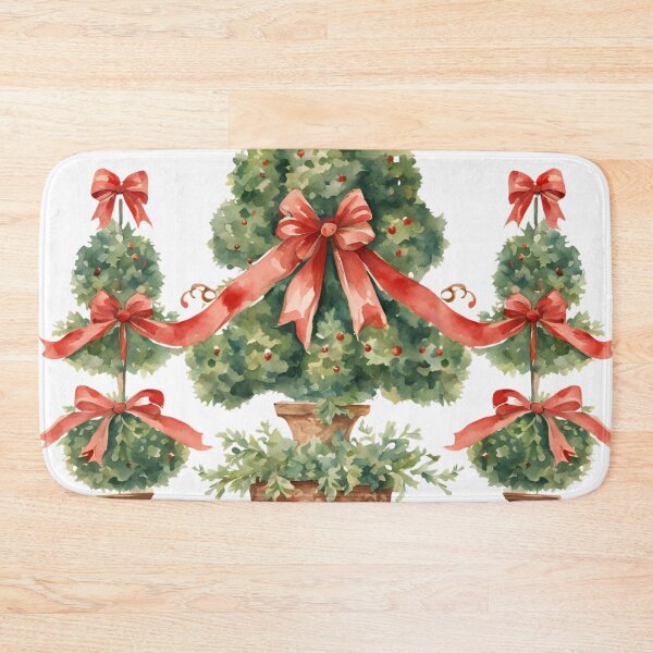 Item preview, Classic Christmas Topiary with Red Bows designed and sold by TheChinoiserie.