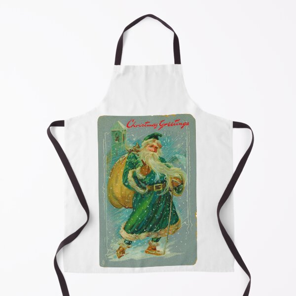 Item preview, Vintage Green Robe Santa Claus Christmas Greetings designed and sold by TeeARTHY.