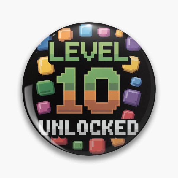 Item preview, Birthday Boy Level 10 Unlocked 10th Birthday Game Pixel designed and sold by margaridroso.