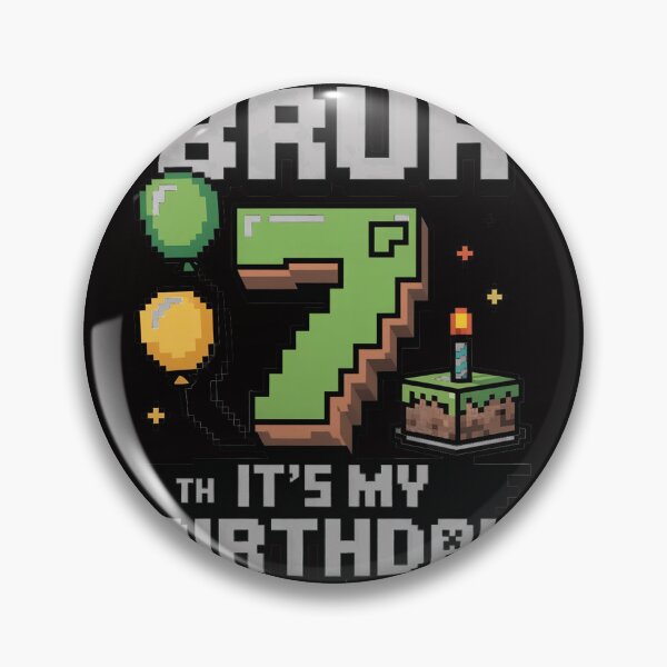 Item preview, Birthday Boy Bruh It's My 7th Birthday Game Pixel designed and sold by margaridroso.