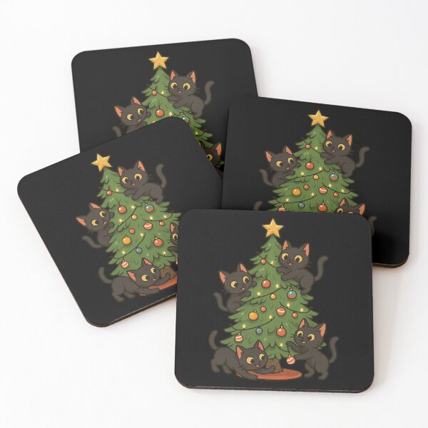 Item preview, Black Cats Destroying Christmas Tree designed and sold by IdealDo.