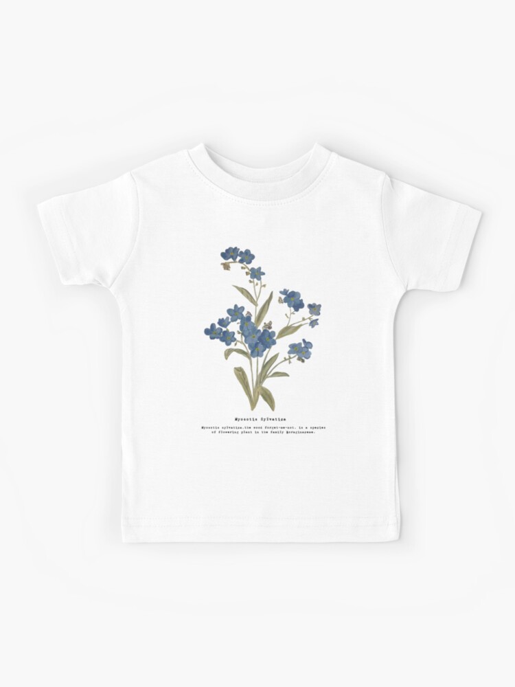 Myosotis Sylvatica With Text Kids T Shirt By Fantastiv Redbubble