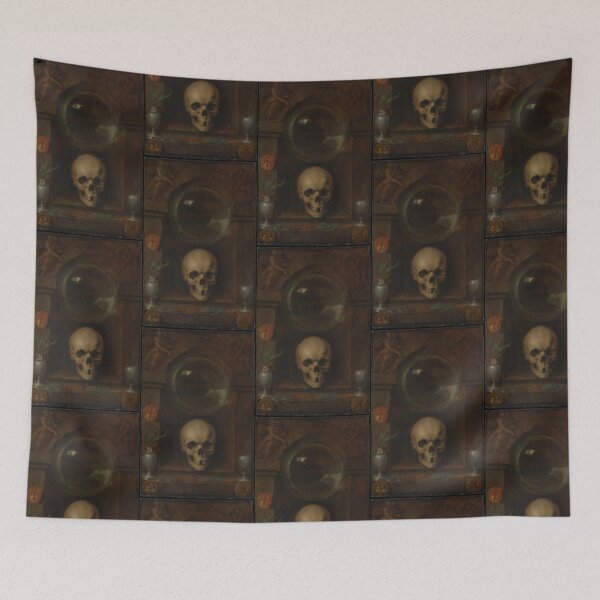 Item preview, Vanitas Still Life Skull Memento Mori Art designed and sold by TeeARTHY.