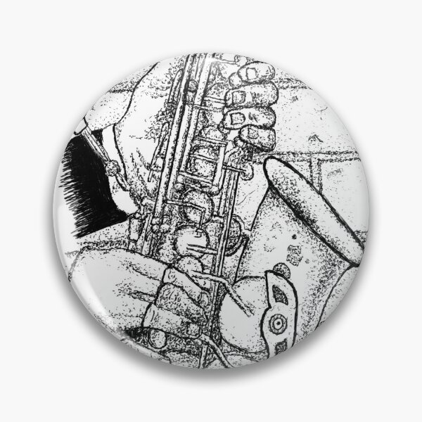 Item preview, Echoes of the Beat: Saxophone Dotwork on Brick Wall designed and sold by wbhny.
