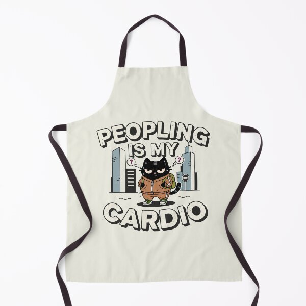 Item preview, Peopling Is My Cardio | Introvert Workout Humor | Black Scowl designed and sold by IAPICTURE.