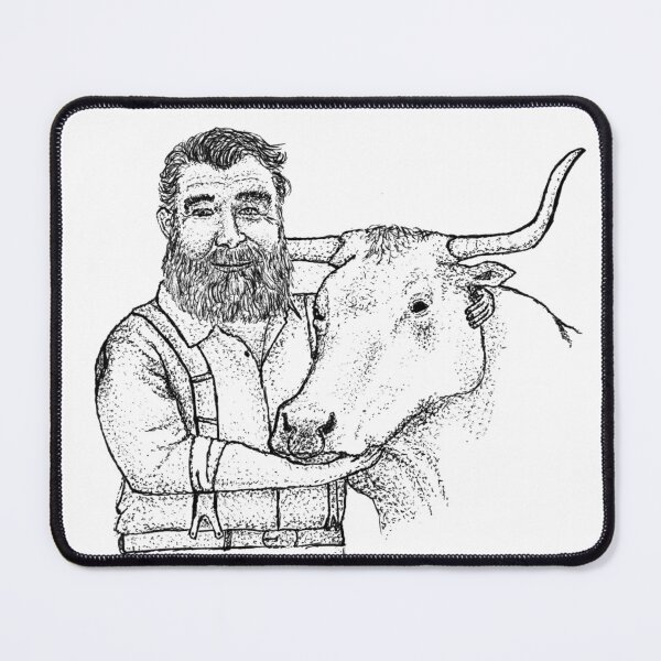 Item preview, Paul Bunyan and Babe the Blue Ox - American Folklore Dotwork designed and sold by wbhny.