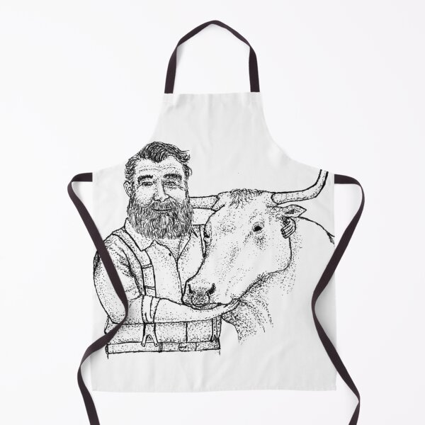 Item preview, Paul Bunyan and Babe the Blue Ox - American Folklore Dotwork designed and sold by wbhny.