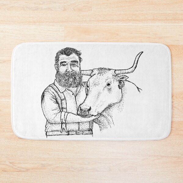 Item preview, Paul Bunyan and Babe the Blue Ox - American Folklore Dotwork designed and sold by wbhny.