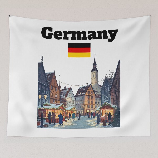 Item preview, German Christmas market Germany trip souvenir German flag designed and sold by Artstastic.