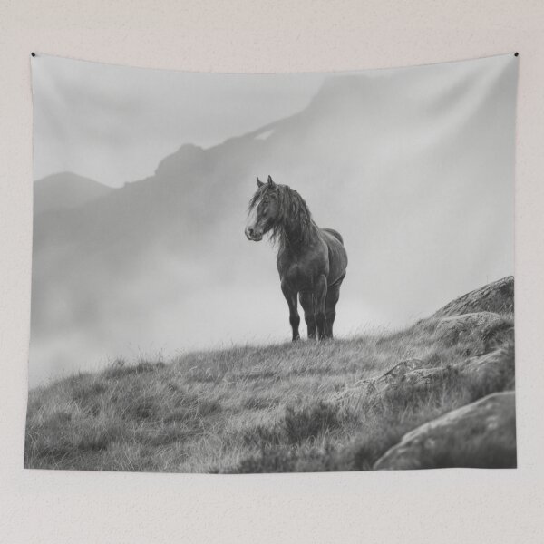 Item preview, A Percheron draft horse standing majestically on a hill Horses in Motion designed and sold by CDC40.