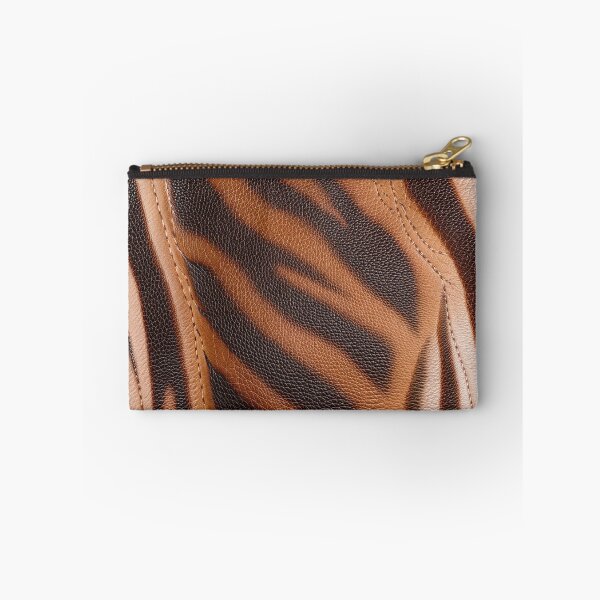 Item preview, Zebra Leather Stripes in Brown Animal Skin Pattern designed and sold by SassyArtistry.