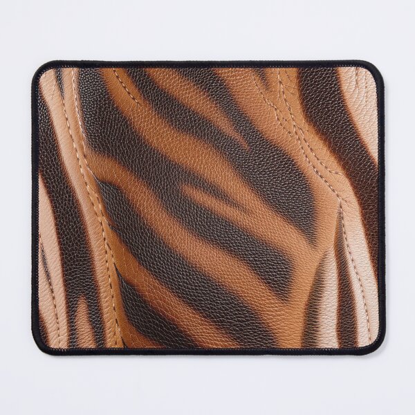 Item preview, Zebra Leather Stripes in Brown Animal Skin Pattern designed and sold by SassyArtistry.