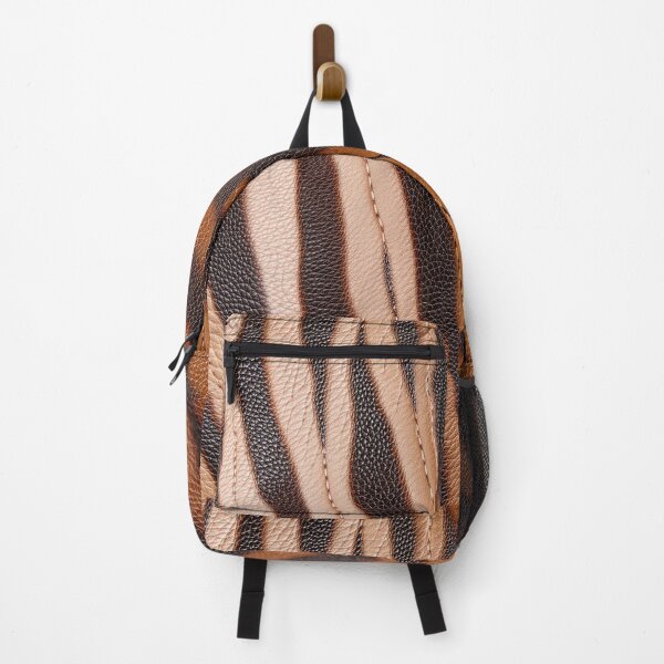 Item preview, Zebra Leather Stripes in Brown Animal Skin Pattern designed and sold by SassyArtistry.
