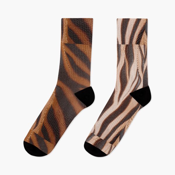 Item preview, Zebra Leather Stripes in Brown Animal Skin Pattern designed and sold by SassyArtistry.