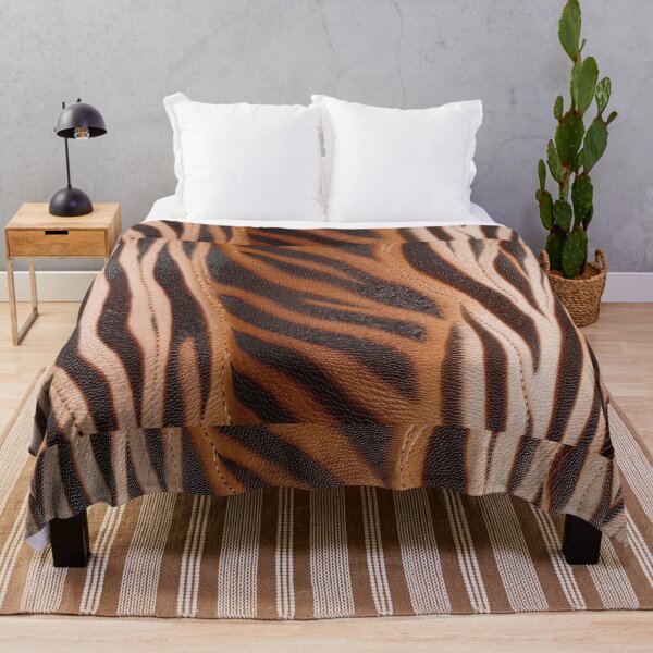 Item preview, Zebra Leather Stripes in Brown Animal Skin Pattern designed and sold by SassyArtistry.