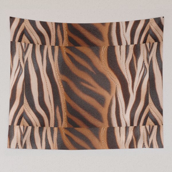 Item preview, Zebra Leather Stripes in Brown Animal Skin Pattern designed and sold by SassyArtistry.