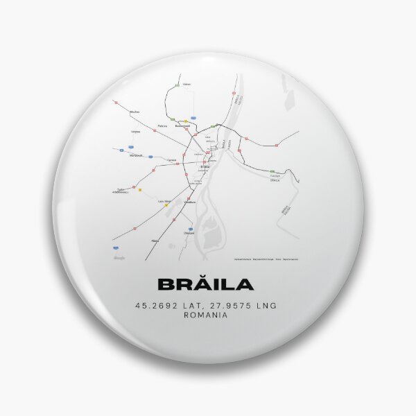 Item preview, Brăila Romania Minimalist City Map Design designed and sold by RM-Journey.
