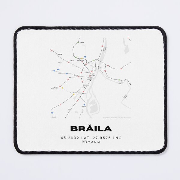 Item preview, Brăila Romania Minimalist City Map Design designed and sold by RM-Journey.