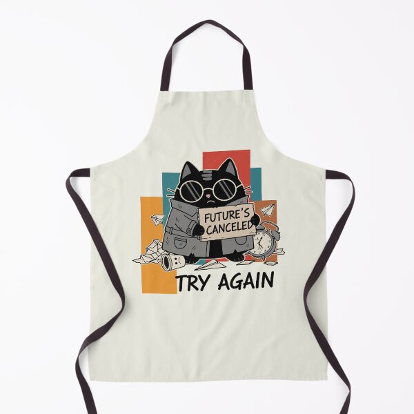 Item preview, Future's Canceled Try Again | Doomer Humor & Nihilist Cat | Black Scowl designed and sold by IAPICTURE.