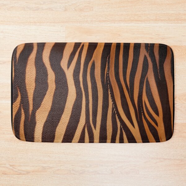 Item preview, Brown Zebra Leather Stripe Texture Pattern designed and sold by SassyArtistry.