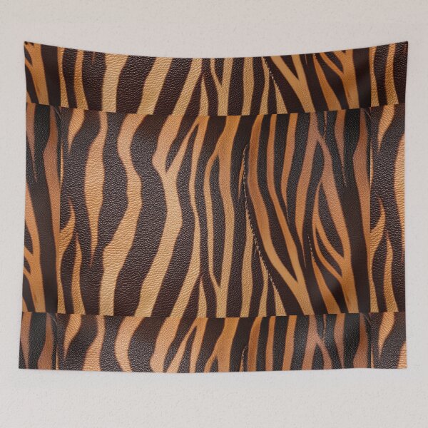 Item preview, Brown Zebra Leather Stripe Texture Pattern designed and sold by SassyArtistry.
