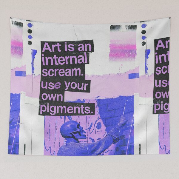 Item preview, Internal Scream: Art Painted with Blood designed and sold by Raw-Ink.