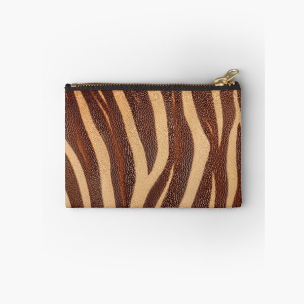 Item preview, Brown Zebra Leather Stripe Animal Pattern designed and sold by SassyArtistry.
