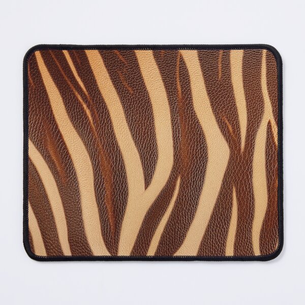 Item preview, Brown Zebra Leather Stripe Animal Pattern designed and sold by SassyArtistry.