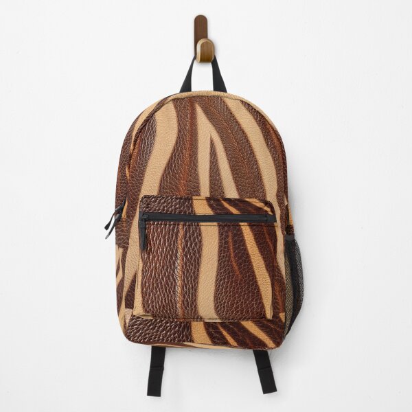 Item preview, Brown Zebra Leather Stripe Animal Pattern designed and sold by SassyArtistry.