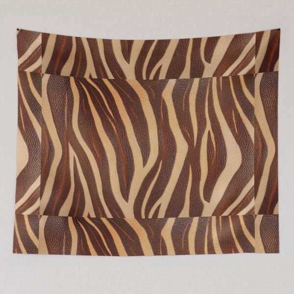 Item preview, Brown Zebra Leather Stripe Animal Pattern designed and sold by SassyArtistry.
