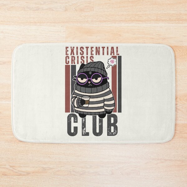 Item preview, Existential Crisis Club | Hipster Coffee Cat | Black Scowl designed and sold by IAPICTURE.