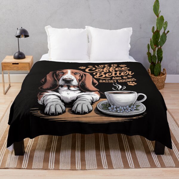 Item preview, Basset Hound Dog Breed Life is Better with Coffee and a designed and sold by BotboutiquePre.