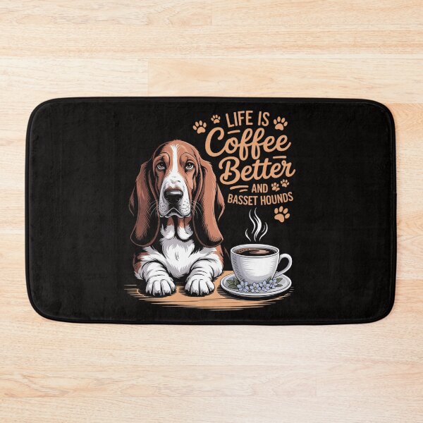 Item preview, Basset Hound Dog Breed Life is Better with Coffee and a designed and sold by BotboutiquePre.
