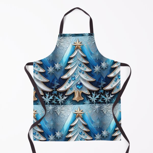 Item preview, SEASONS GREETING CHRISTMAS TREE Blue Sapphire Stained Glass Bejeweled Art Print on Demand ~Winter Wonderland Party Decoration~Birthday Gift~Favor designed and sold by Spinning Plates 360.