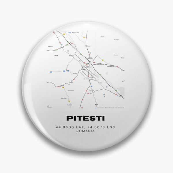 Item preview, Pitești Romania Modern Minimalist Map Print designed and sold by RM-Journey.
