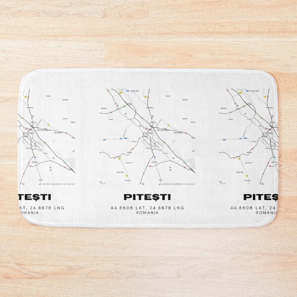 Item preview, Pitești Romania Modern Minimalist Map Print designed and sold by RM-Journey.