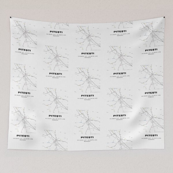Item preview, Pitești Romania Modern Minimalist Map Print designed and sold by RM-Journey.