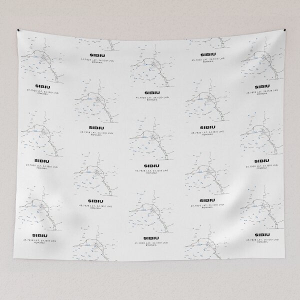 Item preview, Sibiu Romania Minimalist Map Illustration designed and sold by RM-Journey.