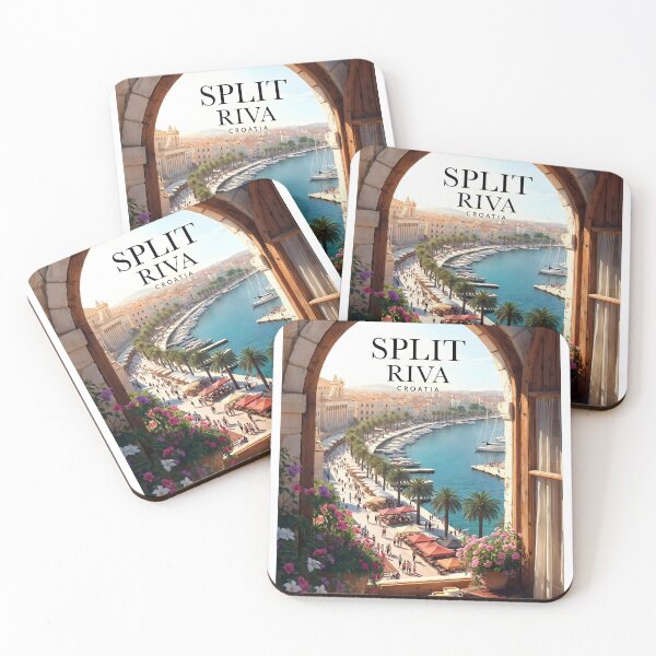 Item preview, Copy of Ai image of Split Riva Promenade Window View - Diocletian’s Palace Premium Travel Poster Art Print designed and sold by TrendSh0p.