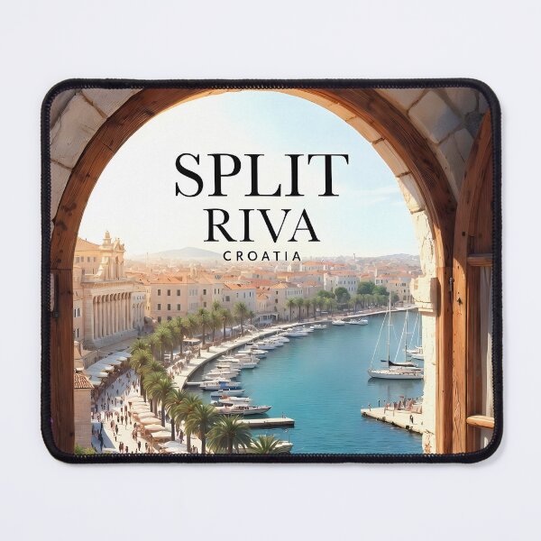 Item preview, Copy of Ai image of Split Riva Promenade Window View - Diocletian’s Palace Premium Travel Poster Art Print designed and sold by TrendSh0p.