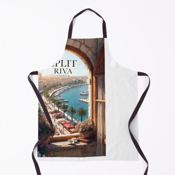 Item preview, Copy of Ai image of Split Riva Promenade Window View - Diocletian’s Palace Premium Travel Poster Art Print designed and sold by TrendSh0p.