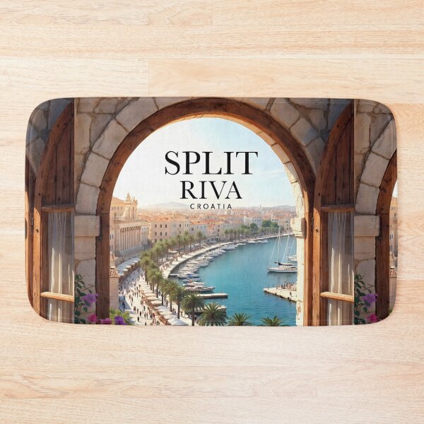 Item preview, Copy of Ai image of Split Riva Promenade Window View - Diocletian’s Palace Premium Travel Poster Art Print designed and sold by TrendSh0p.