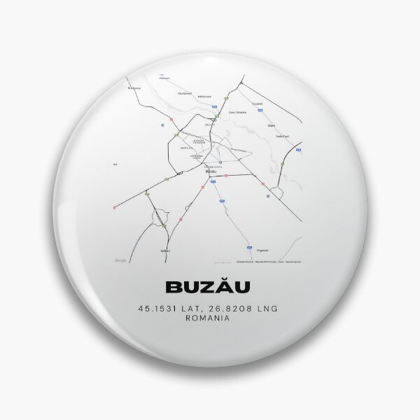 Item preview, Buzău Romania Minimal Map Artwork designed and sold by RM-Journey.
