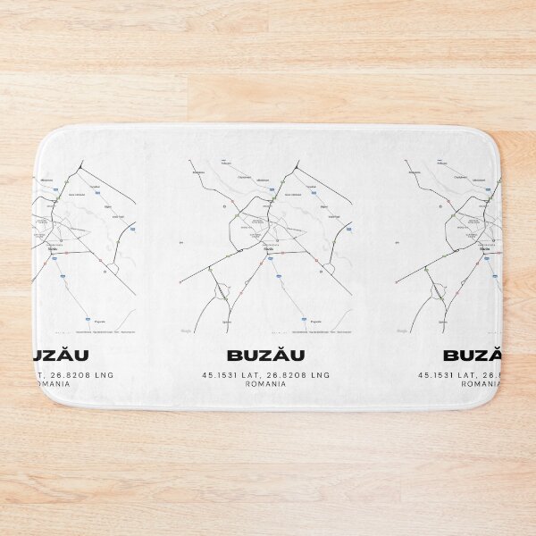 Item preview, Buzău Romania Minimal Map Artwork designed and sold by RM-Journey.
