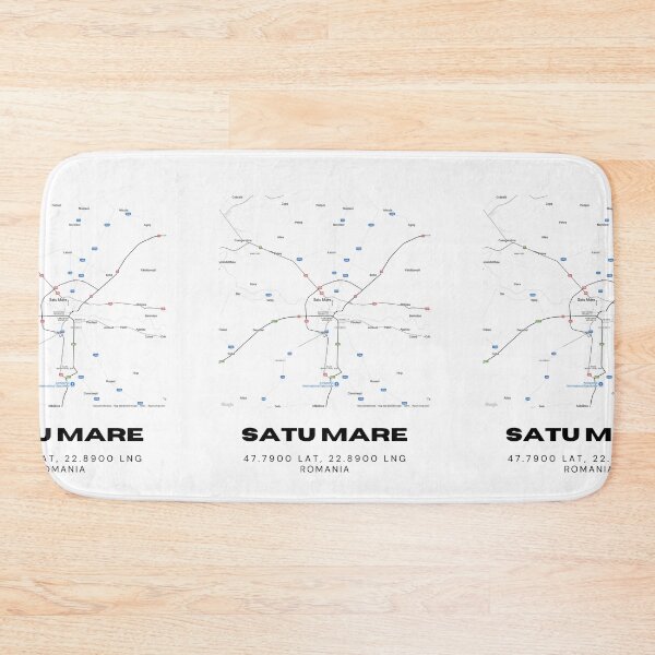 Item preview, Satu Mare Romania Modern Minimalist Map Art designed and sold by RM-Journey.